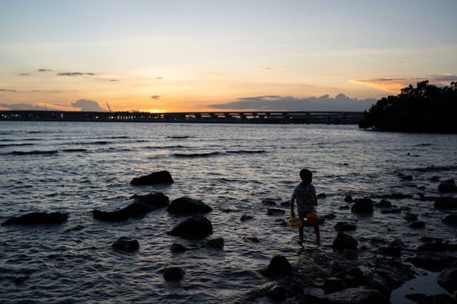 前海石公园晚霞