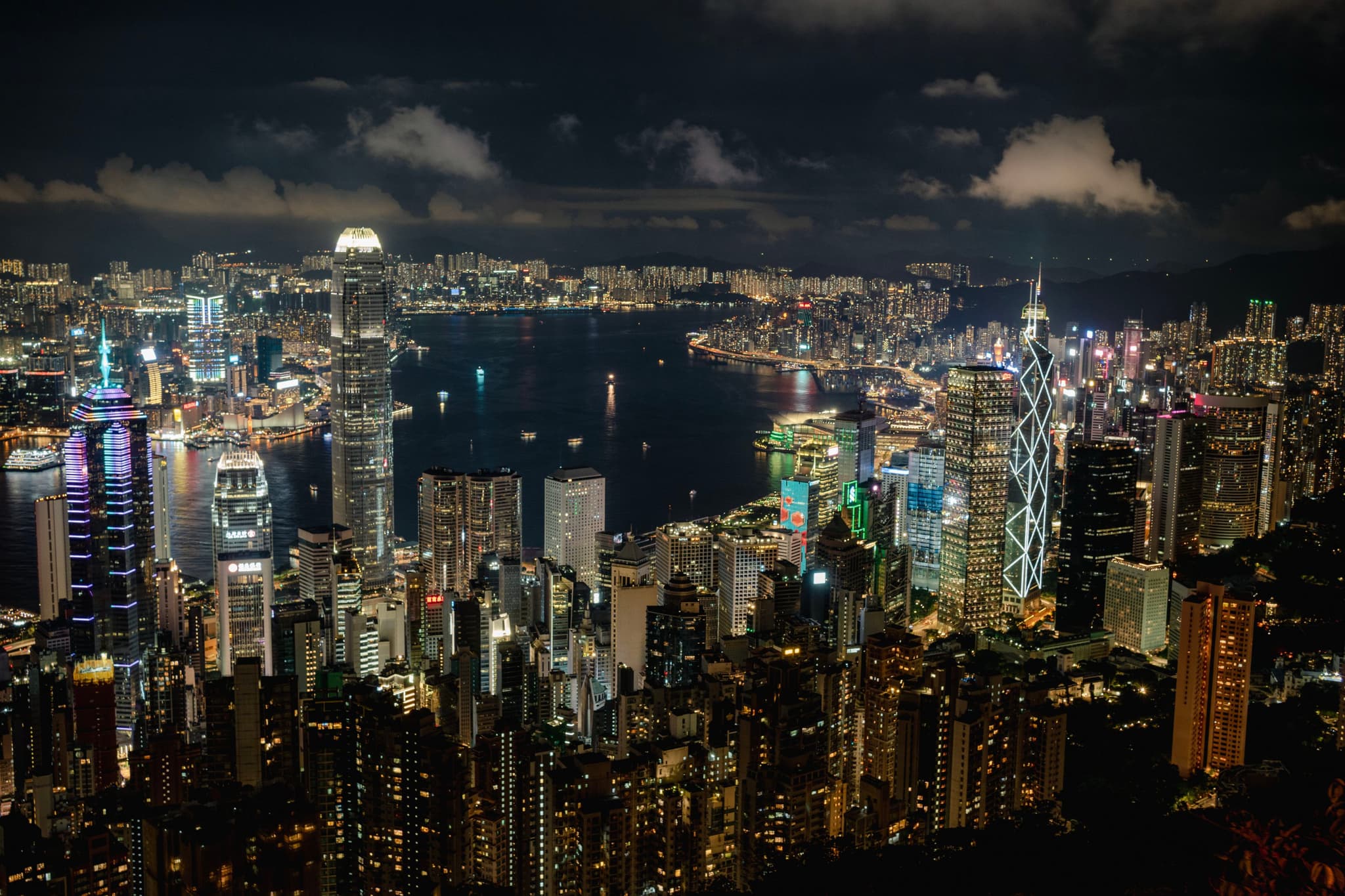 太平山顶看维多利亚港