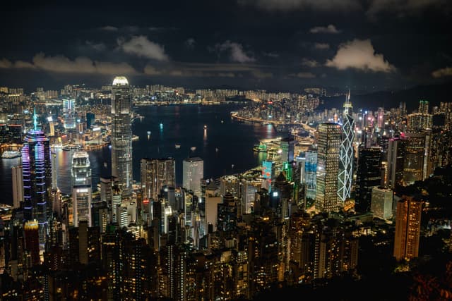 太平山顶看维多利亚港